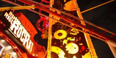 Hollywood Rip Ride Rockit at night
