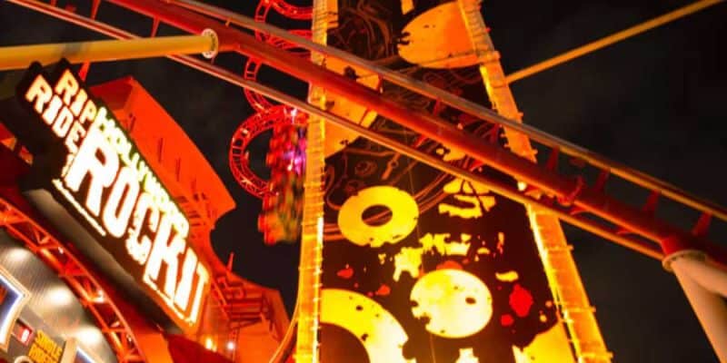 Hollywood Rip Ride Rockit at night
