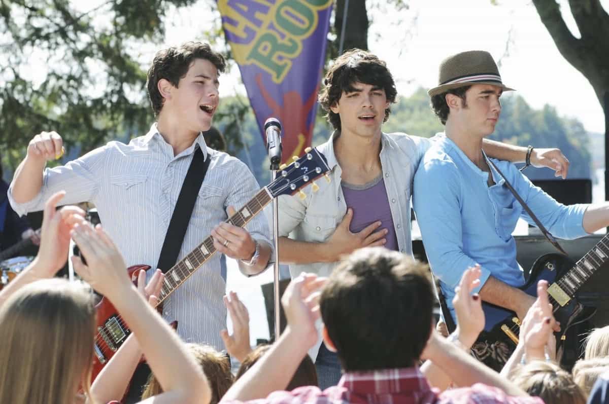 Nick Jonas, Joe Jonas, and Kevin Jonas in Camp Rock 2