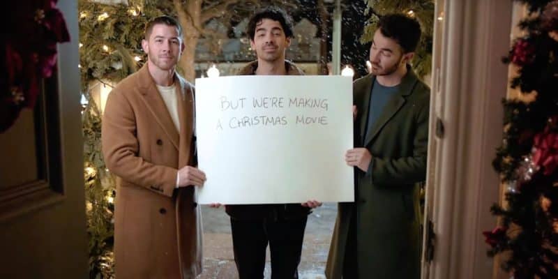 Nick Jonas, Joe Jonas, and Kevin Jonas announce their Christmas movie