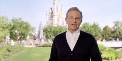 Disney CEO Bob Iger in front of Cinderella Castle at Magic Kingdom