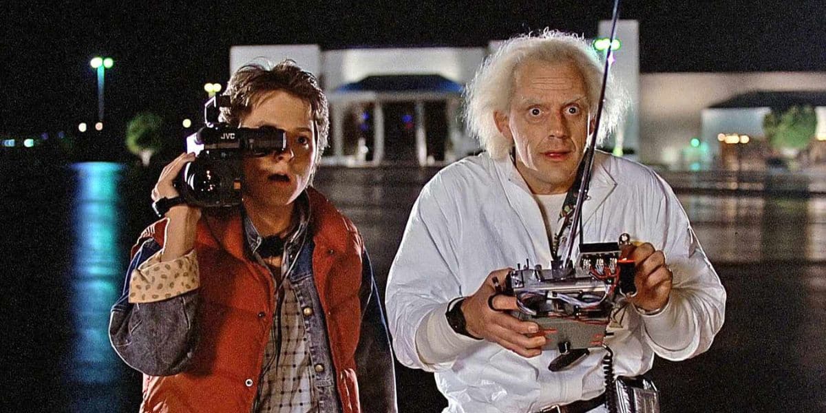 Christopher Lloyd and Michael J Fox in Back to the Future