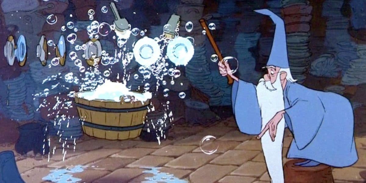 Merlin in the Sword in the Stone