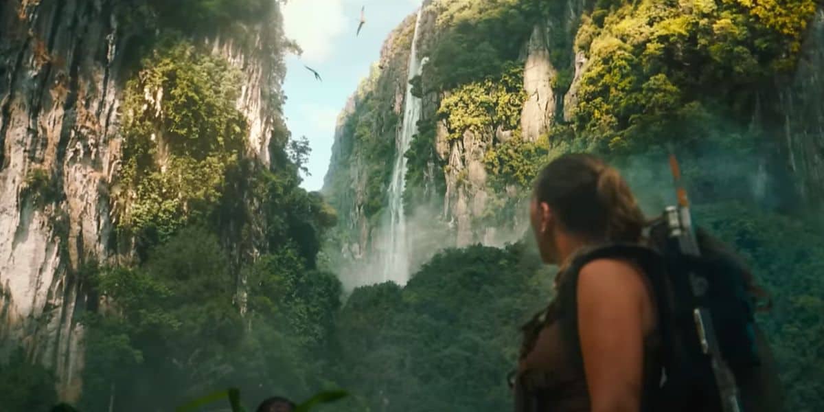 Scarlett Johansson in the long grass in 'Jurassic World Rebirth'