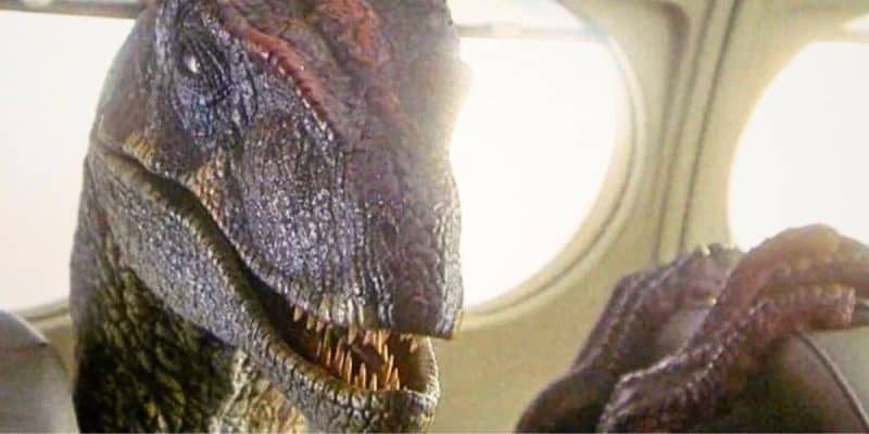 The talking raptor in 'Jurassic Park 3'