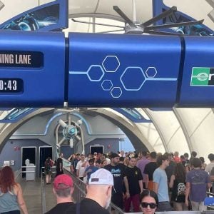 TRON Lightcycle / Run Lightning Lane entrance