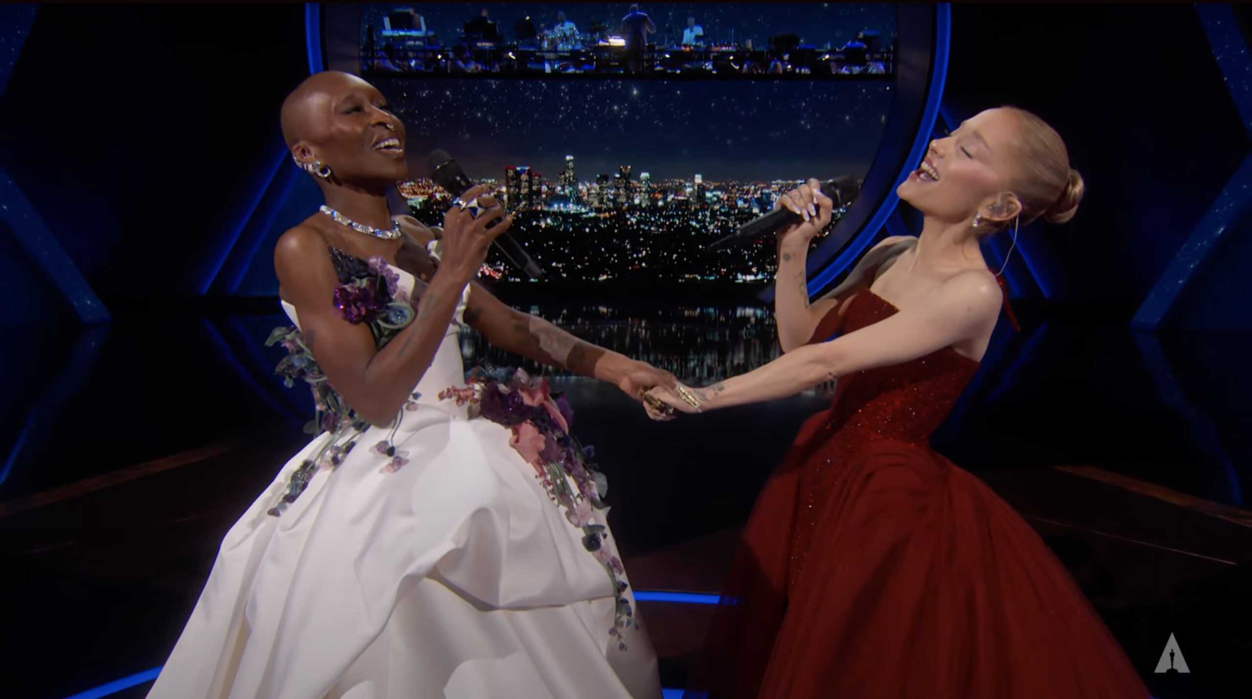 Cynthia Erivo and Ariana Grande perform at the 97th Annual Academy Awards