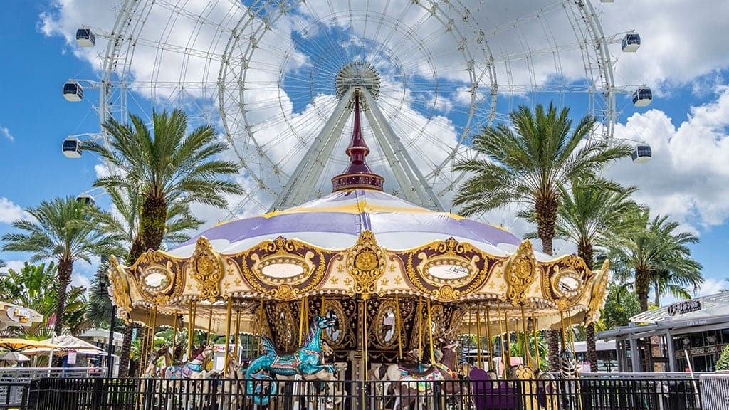 A carousel at Icon Park Orlando