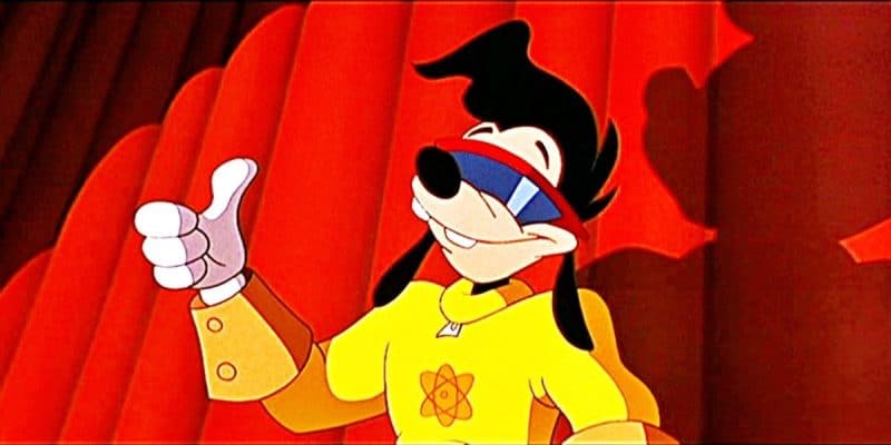 Max dressed as Powerline in A Goofy Movie