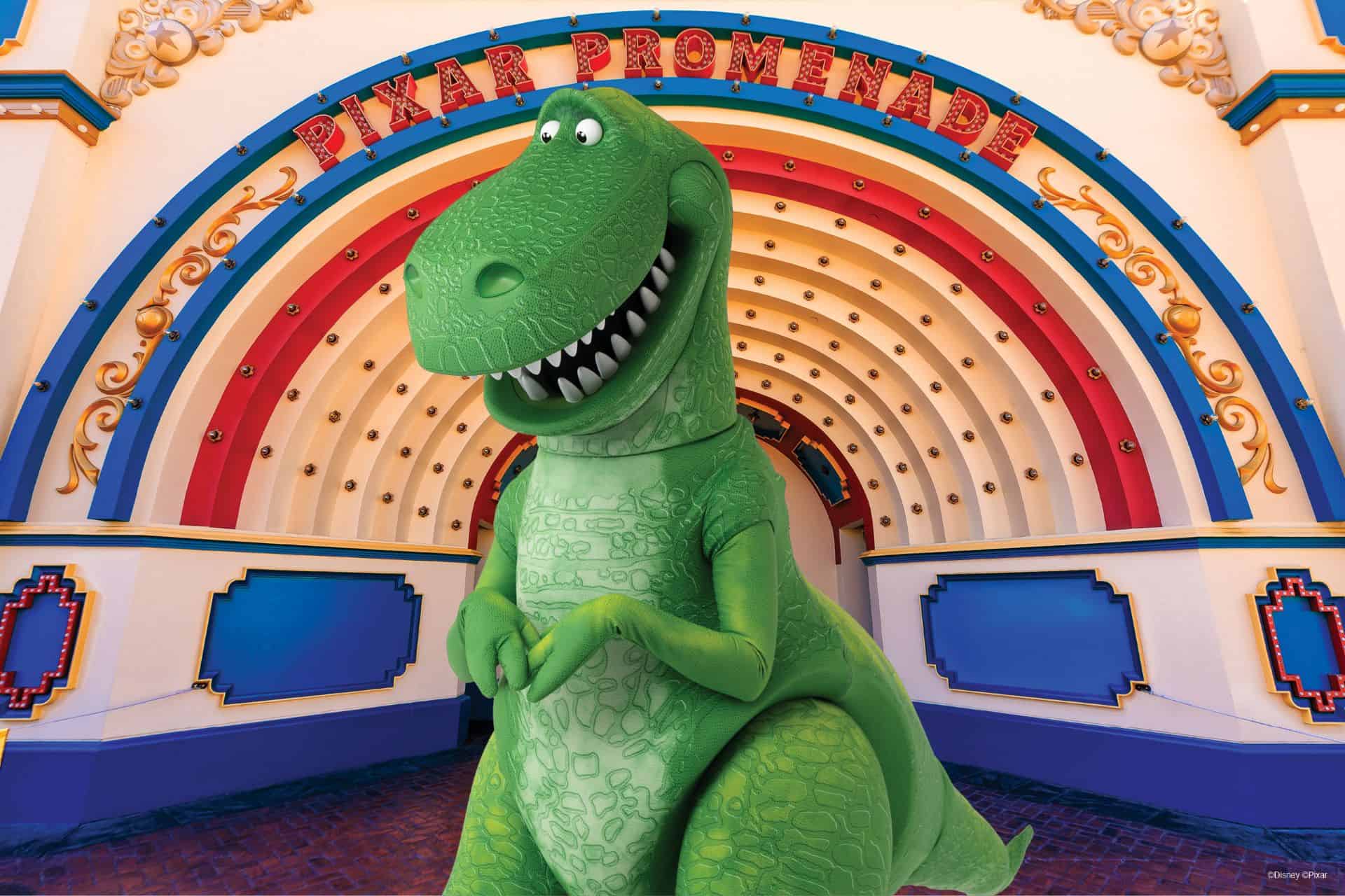 Rex meet and greet on Pixar Pier at Disney California Adventure