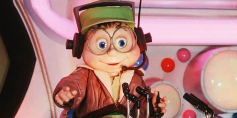 The Buzzy character animatronic in Cranium Command at EPCOT at Walt Disney World Resort.