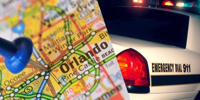 Map of Orlando (L) and Sheriff car (R)