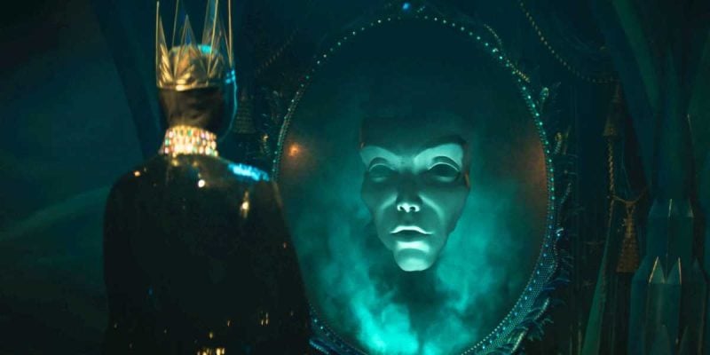 The Magic Mirror talking to the Evil Queen in 'Disney's Snow White'