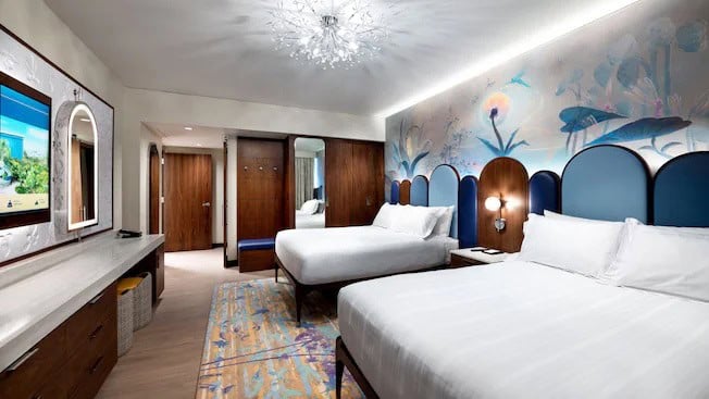 a room at the Disneyland Hotel at the Disneyland Resort