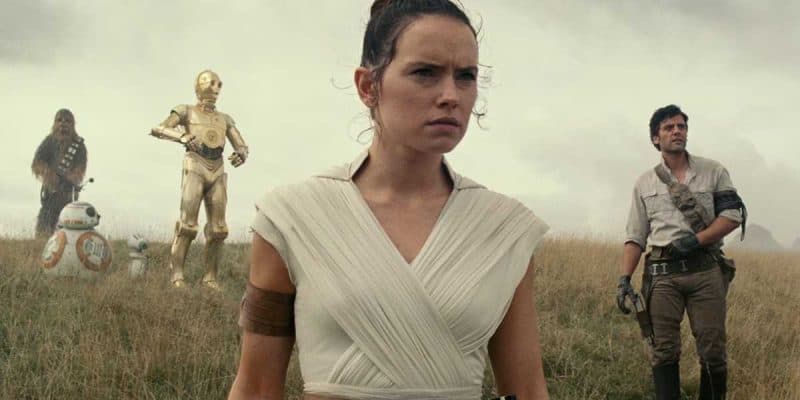 Chewbacca, BB-8, C-3PO, Rey, and Poe Dameron in 'The Rise of Skywalker'