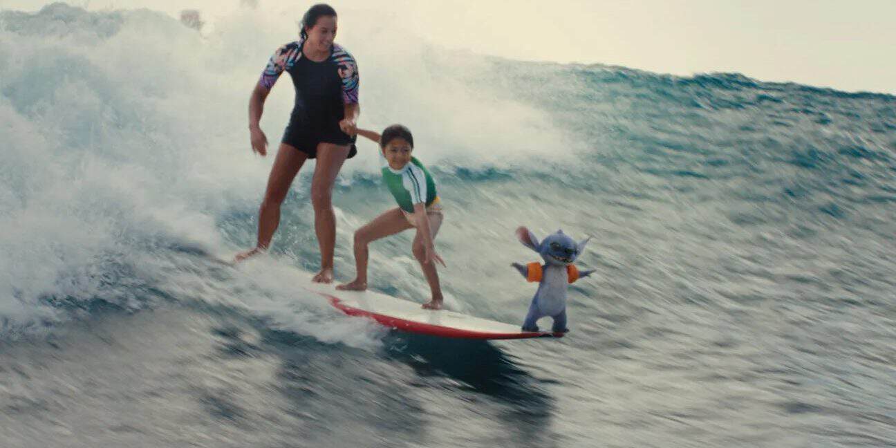 Nani, Lilo, and Stitch in Disney's Live-Action Lilo & Stitch