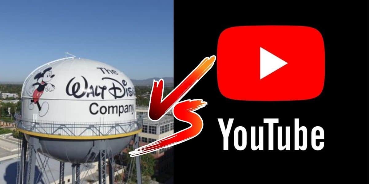 Split Image showing Disney versus YouTube