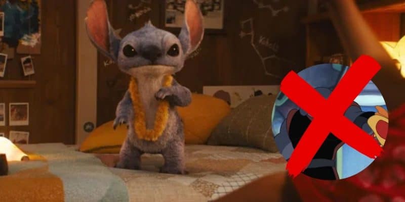 Lilo & Stitch live action with an insert of animated Captain Gantu