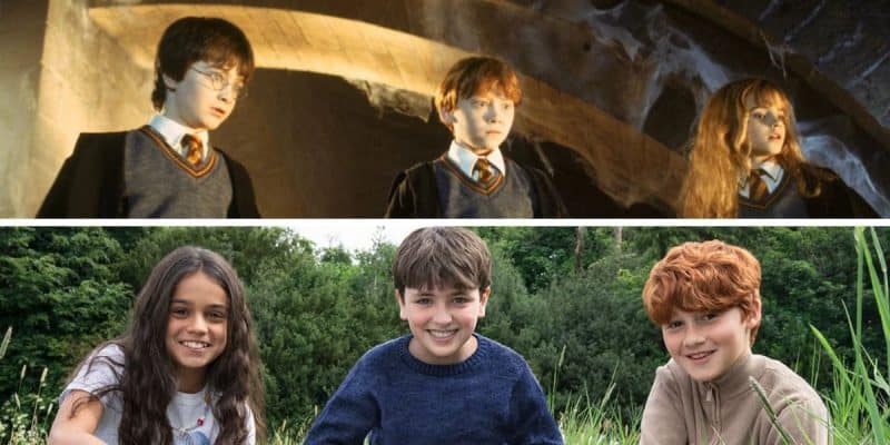 Split Image: (Top) Harry Potter and the Sorcerers Stone, (Bottom), stars of new 'Harry Potter' series