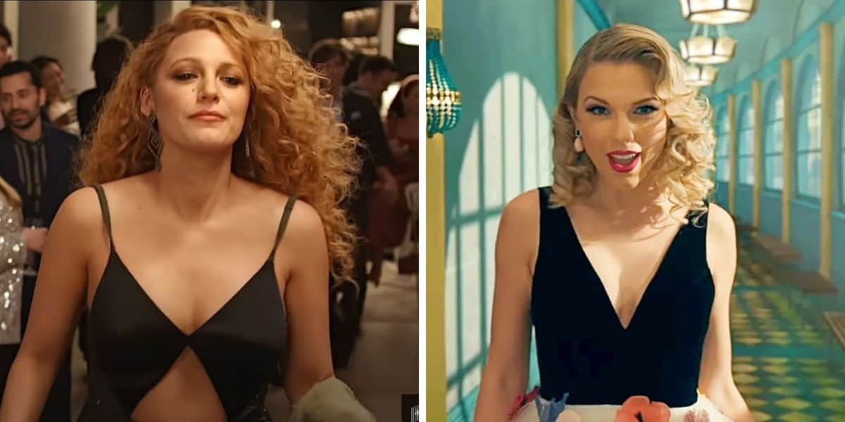 Split Image: (Left) Blake Lively in It Ends With Us, (Right) Taylor Swift