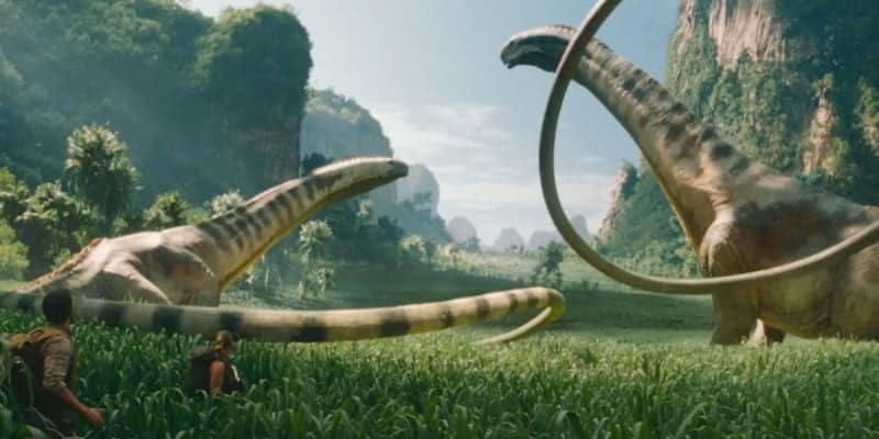 Two sauropods in 'Jurassic World Rebirth'