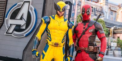Deadpool and Wolverine at Avengers Campus