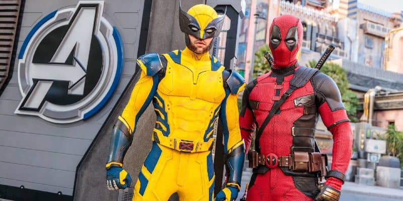 Deadpool and Wolverine at Avengers Campus