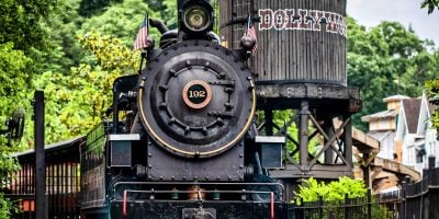 The Dollywood Express steam train.