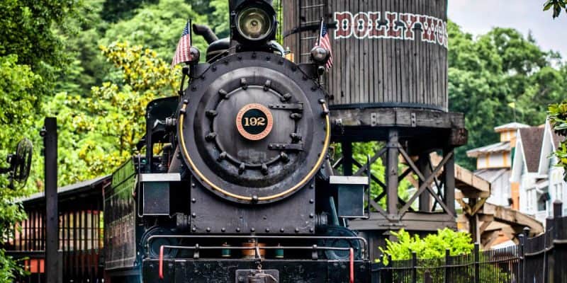 The Dollywood Express steam train.