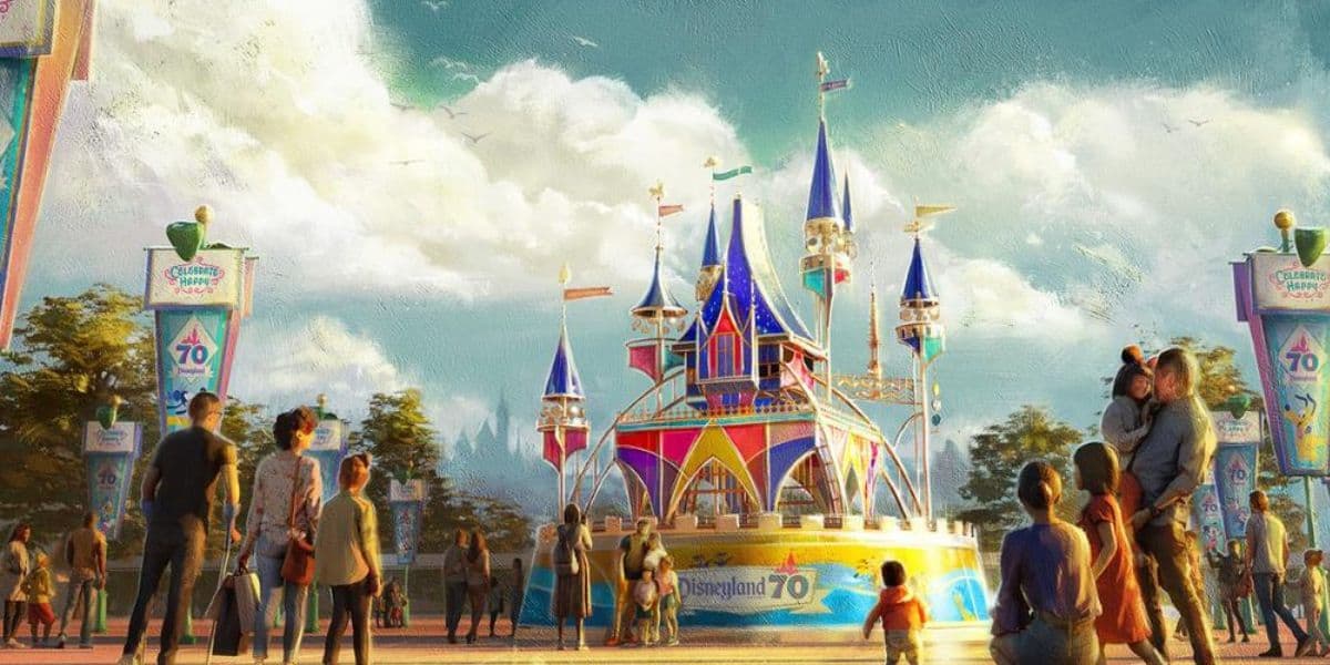 Concept art for the Disneyland70 sculpture of Sleeping Beauty Castle