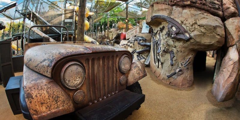 The Boneyard playground in DinoLand USA at Animal Kingdom inside Disney World.