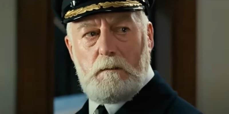 The Captain looking concerned in 'Titanic' (1997)