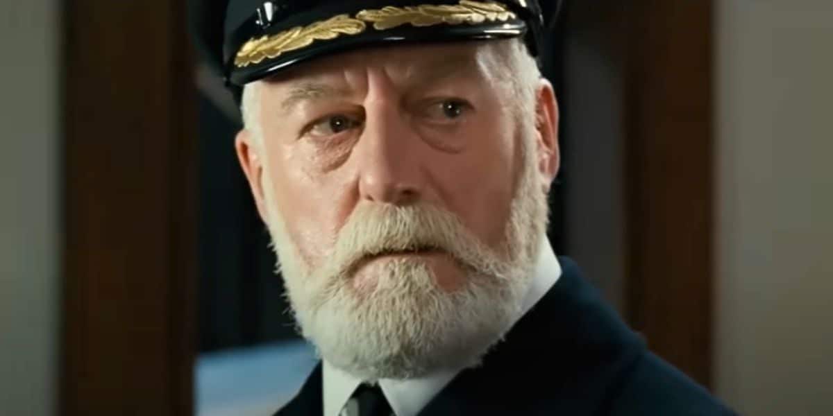 The Captain looking concerned in 'Titanic' (1997)