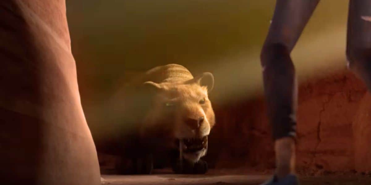 A saber-toothed tiger in 'Jurassic World: Camp Cretaceous'