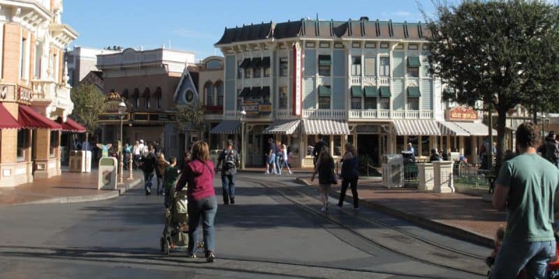 Disneyland Park's Main Street USA relatively empty of crowds.