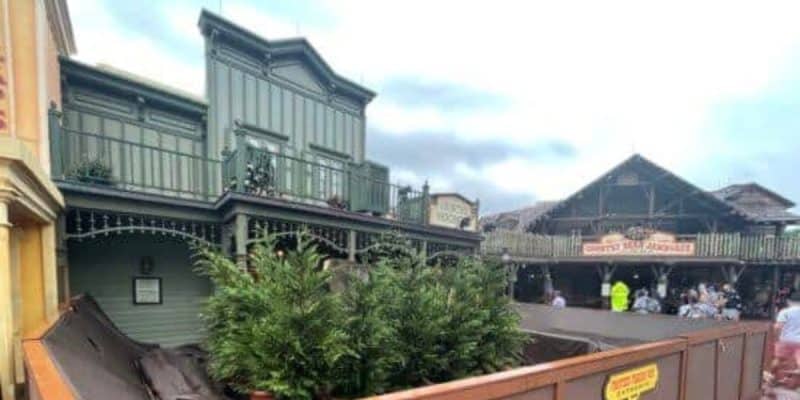 Construction in Frontierland at the Magic Kingdom