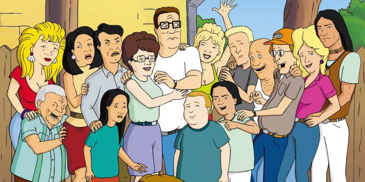 A group of animated characters from “King of the Hill."