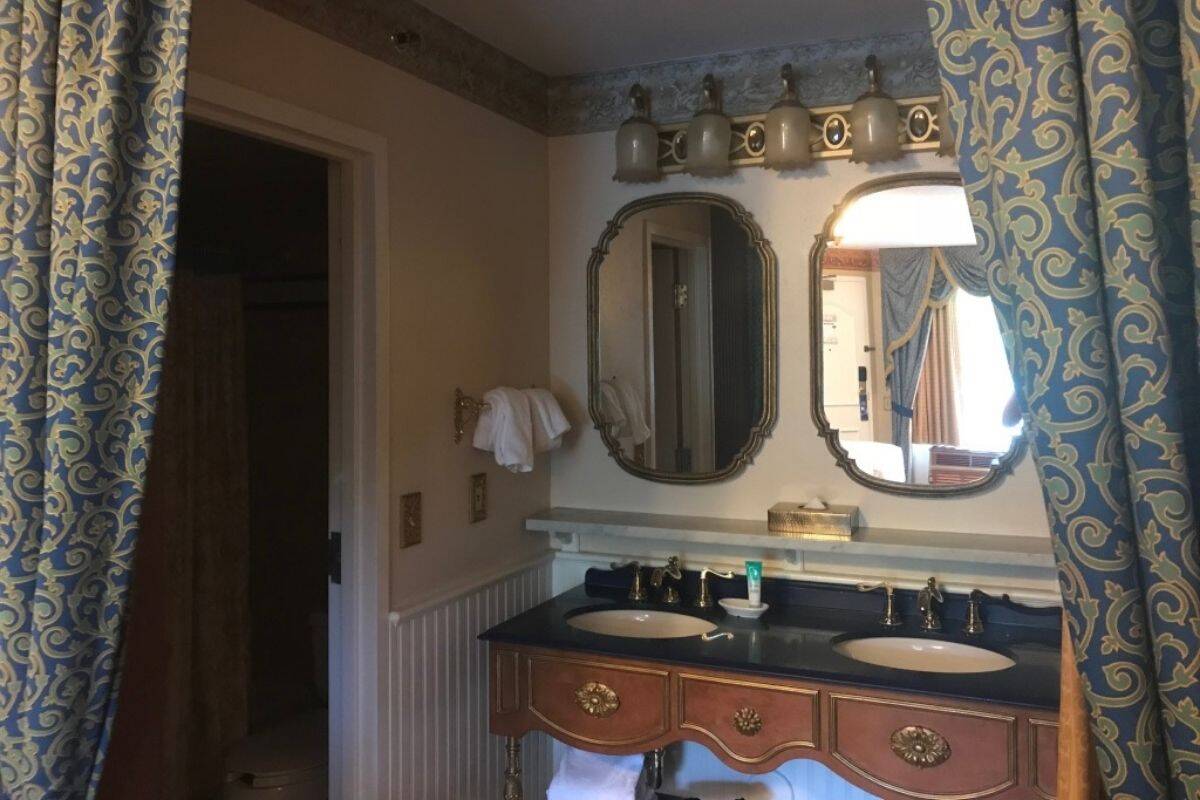 A Royal Room bathroom at Disney's Port Orleans Resort - Riverside. 