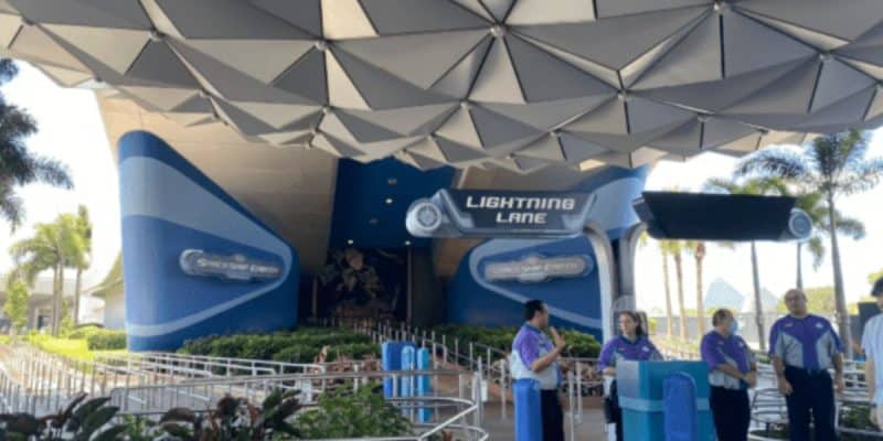 The entrance to the Spaceship Earth ride at EPCOT.