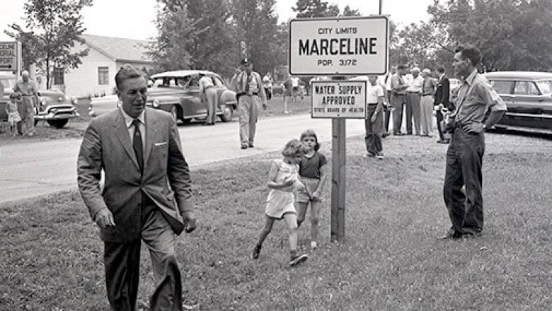Walt Disney visits Marceline, Missouri