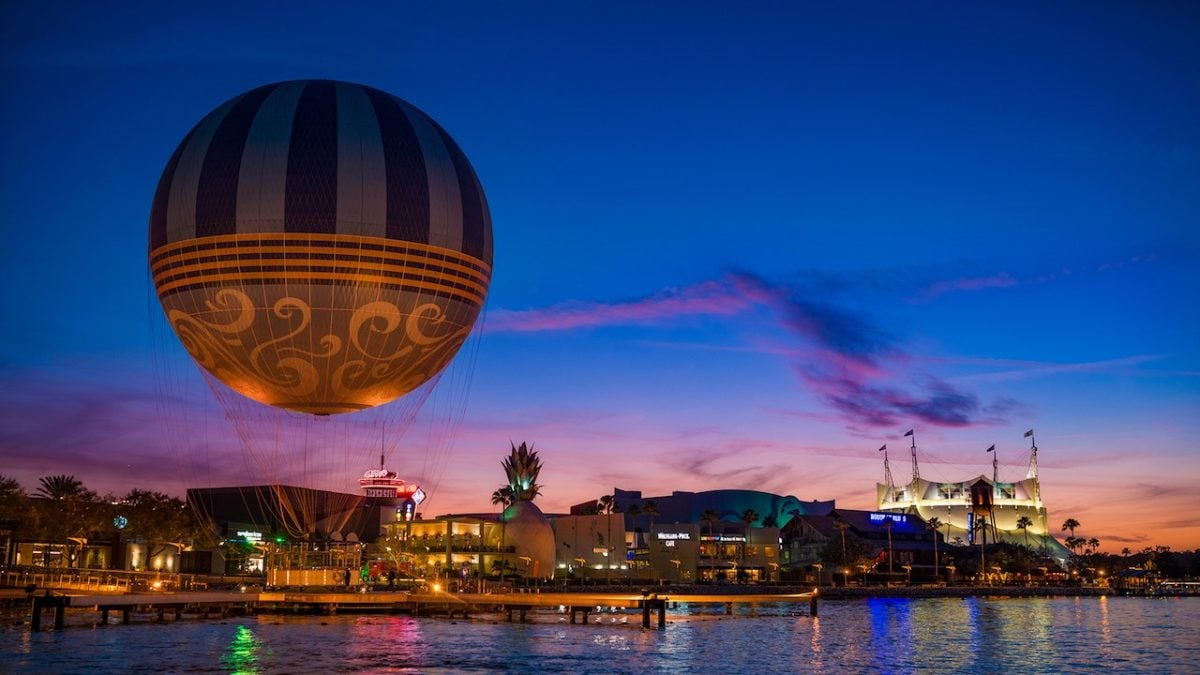 Disney Springs at night