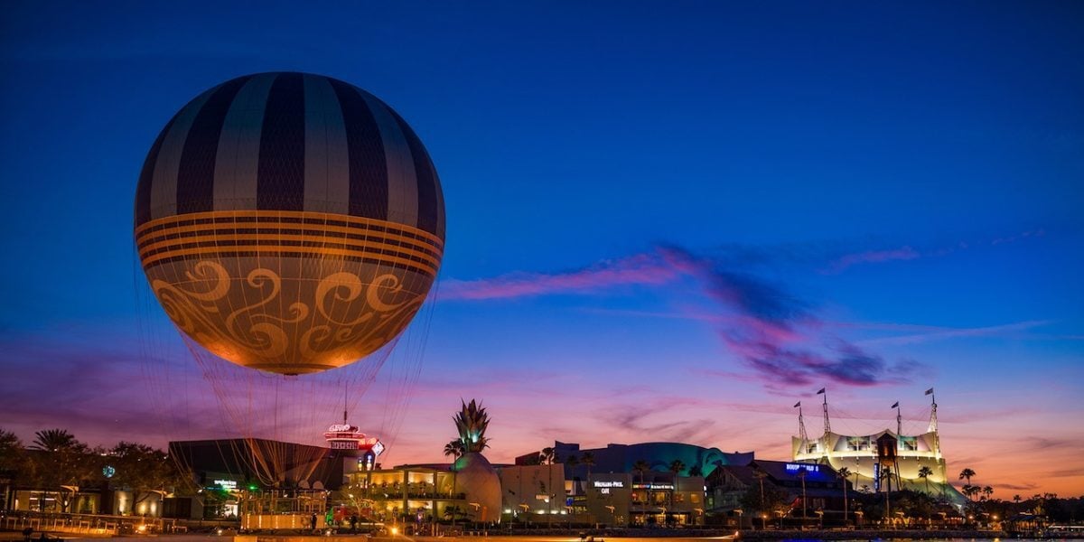 Disney Springs at night