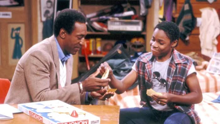 Bill Cosby and Malcolm-Jamal Warner in The Cosby Show