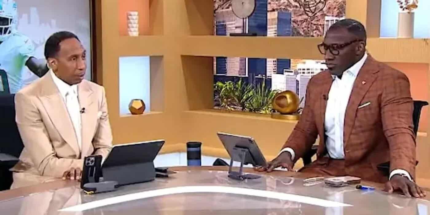 Stephen A Smith and Shannon Sharpe on ESPN First Take