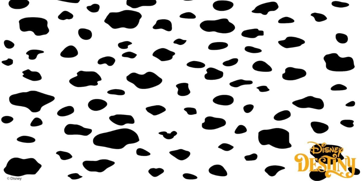 Black and white spot pattern with the Disney Destiny logo in the corner.