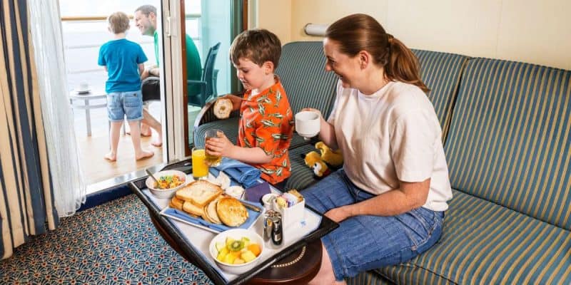 Family in stateroom on the Disney Magic