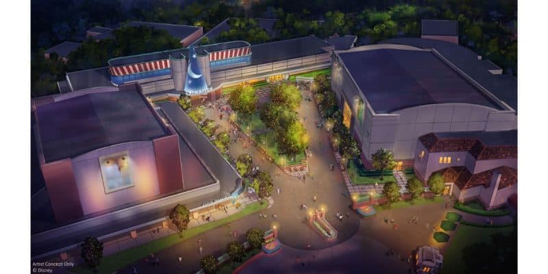 Concept art for the new Magic of Animation building at Disney's Hollywood Studios