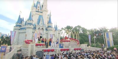 Thousands of immigrants take the Oath of US Citizenship at Walt Disney World Resort on July 4, 2007.