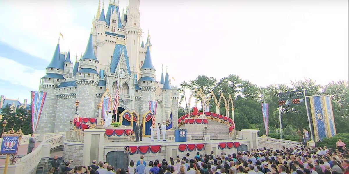 Thousands of immigrants take the Oath of US Citizenship at Walt Disney World Resort on July 4, 2007.