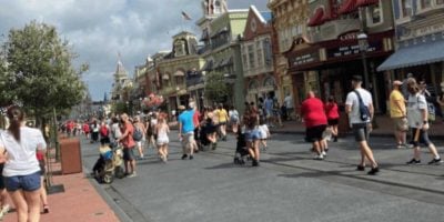 Guests on Main Street, U.S.A. at Walt Disney World Resort